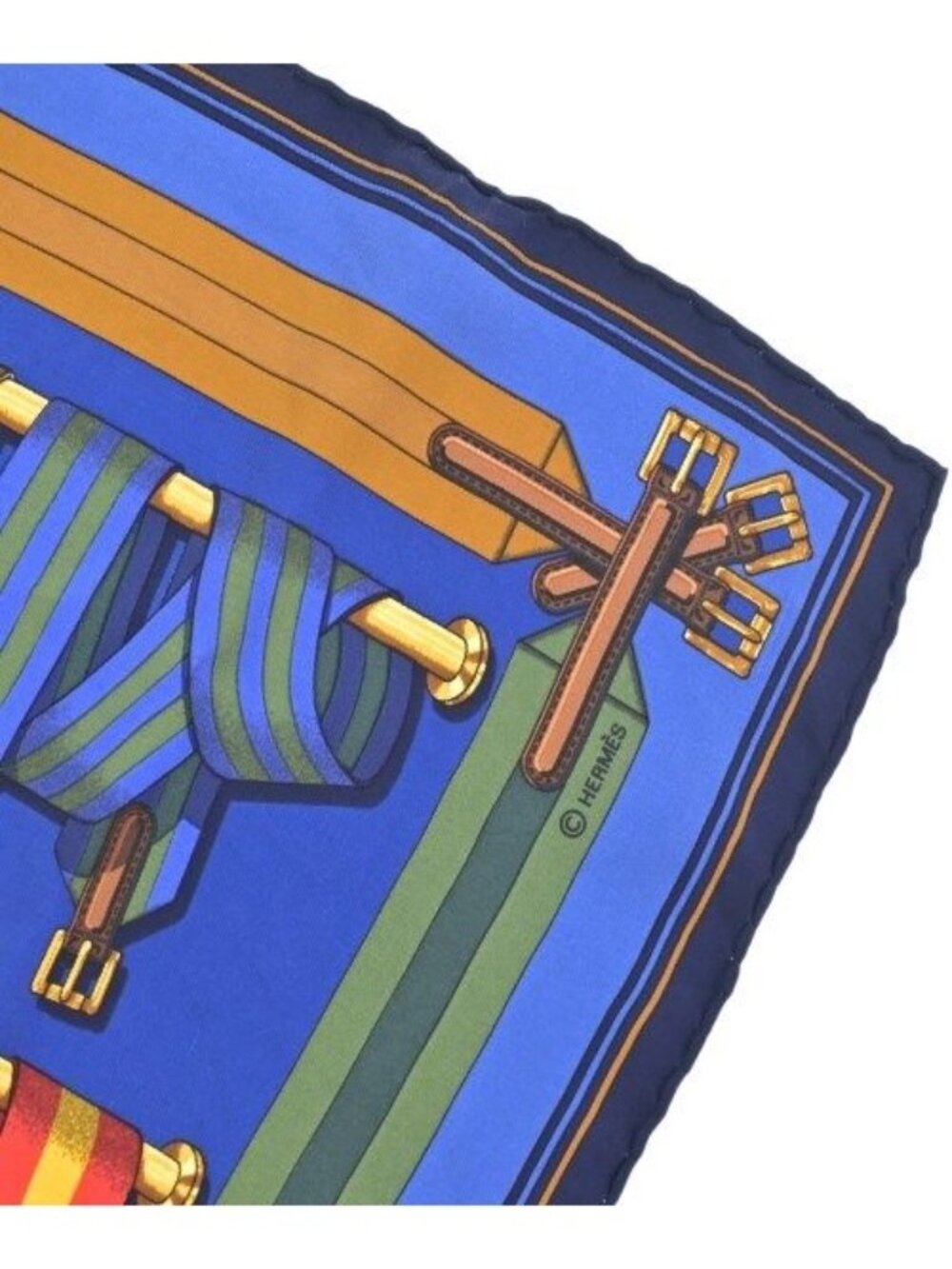 Hermes Bandana Scarf Blue - Picture 3 of 4